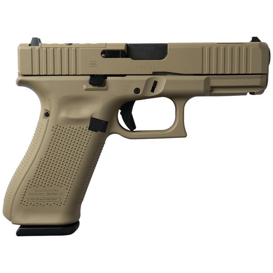 https3A2F2Fmedia.chattanoogashooting.com2Fimages2Fproduct2FGLPV4550203FDEP2Fglock_45_v_9mm_fxd_comm_17rd_rmr_cerakote_fde_glpv4550203fdep_0000_Right.jpg