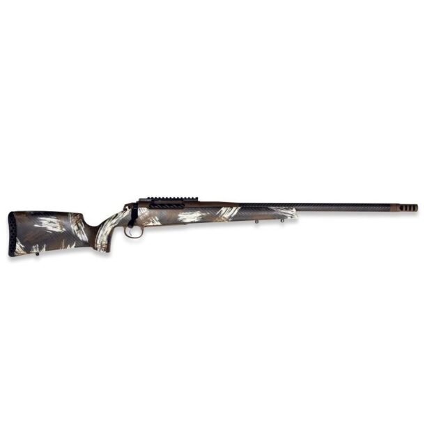 Weatherby 307 Alpine CT Rifle 22 Creedmoor 4rd Capacity 18'' Threaded Barrel w/2'' Brake Carbon Fiber w/ WYO Brown Sponge Pattern