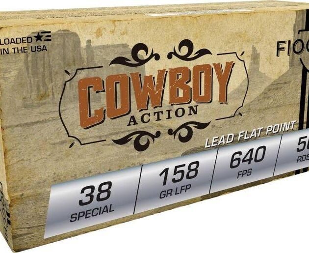Fiocchi Cowboy Action Handgun Ammunition 38 Spl 158gr LFN 640 fps 50/ct