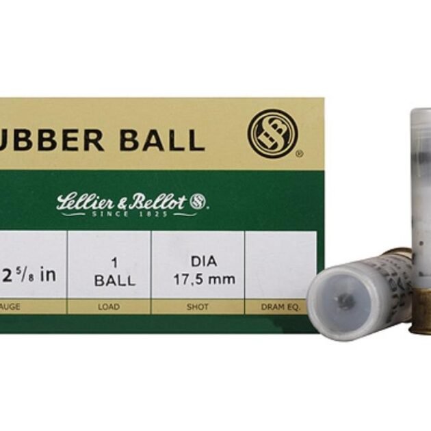 Sellier & Bellot Shotgun Ammunition 12 ga 2 3/4" 1 ball Rubber 25/ct