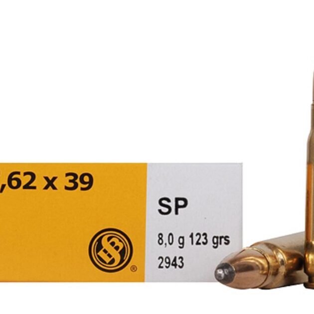 Sellier & Bellot Rifle Ammunition 7.62x39mm 123 gr SP 2435 fps 20/ct