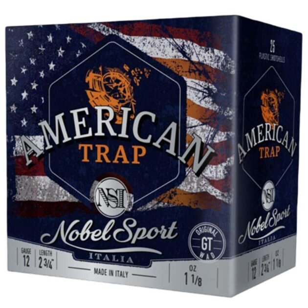 Nobel Target American Trap Shotshells 12 ga 2-3/4" 1-1/8 oz 1145 fps #7.5 25/ct