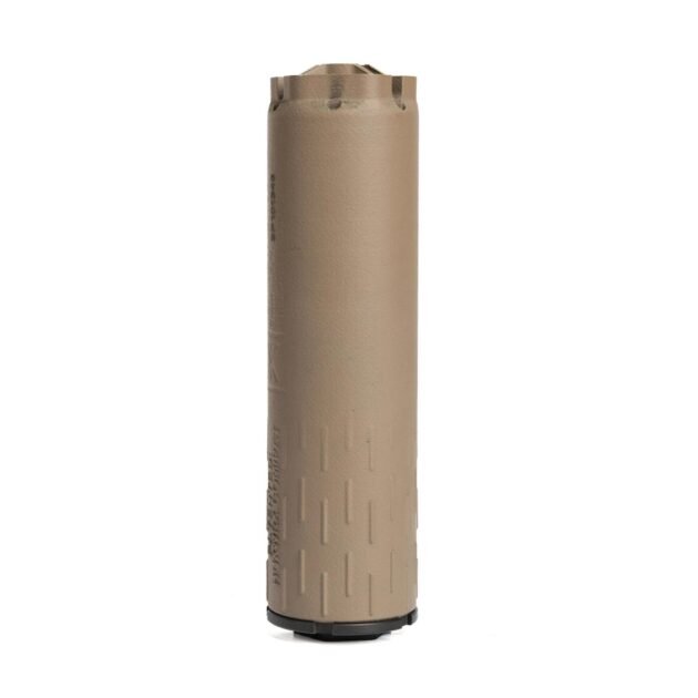 HUXWRK Flow 9K PCC Direct Thread Suppressor 9mm Luger 4.9" Length FDE